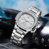 Luxury Man Watch Business Waterproof Male Clock Luminous Date Stainless Steel Square Quartz Men Watch reloj hombre