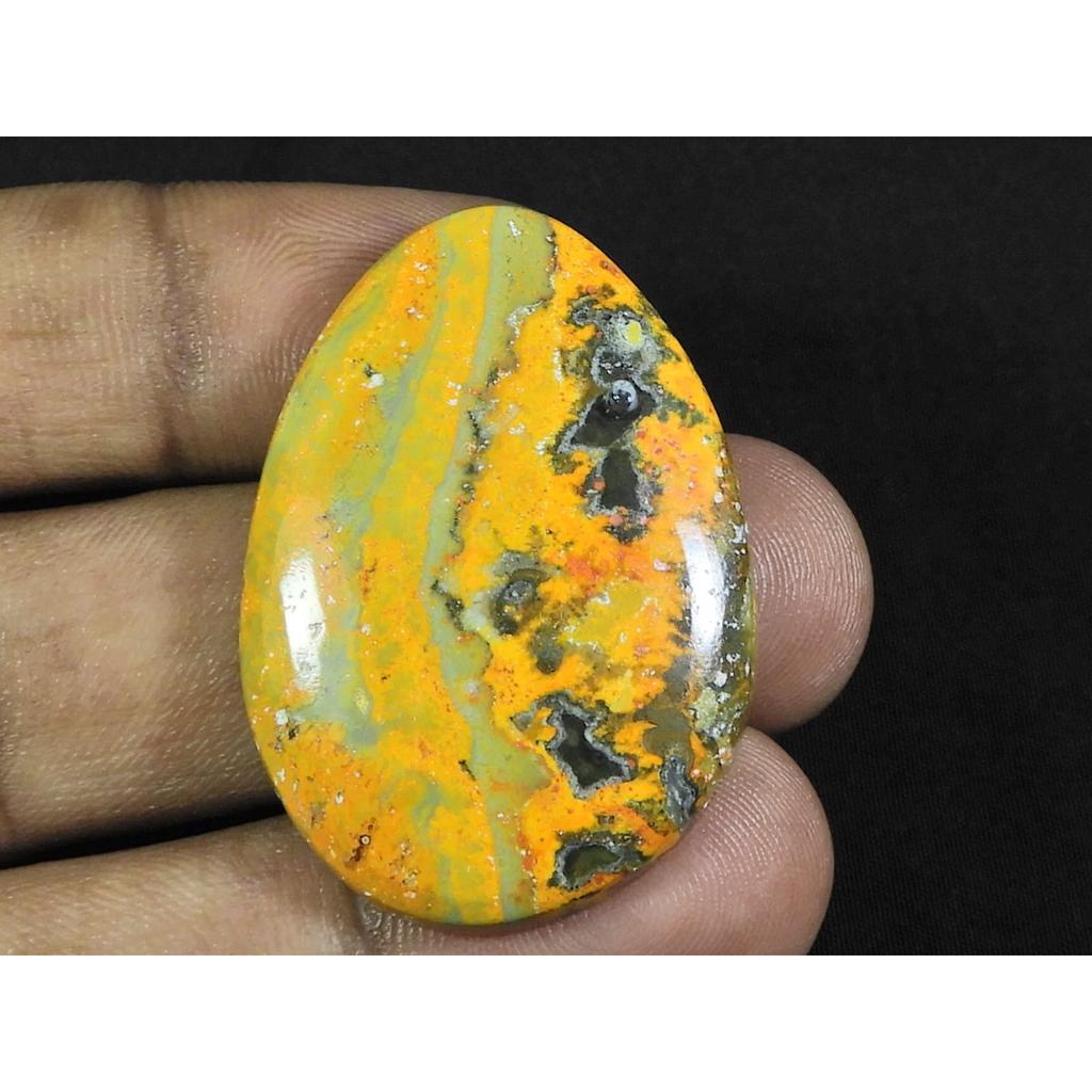 27X39X06MM Natural Bumble Bee Jasper Fancy Cabochon Loose Gemstone 58Cts. D-104