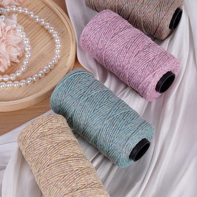 Nouveau Fil Métallique 150g/pelote 2,5 mm Fil Cordage Doré Scintillant Pailleté Fil à Crochet DIY Fait Main pour Sac/Chapeau/Tapis