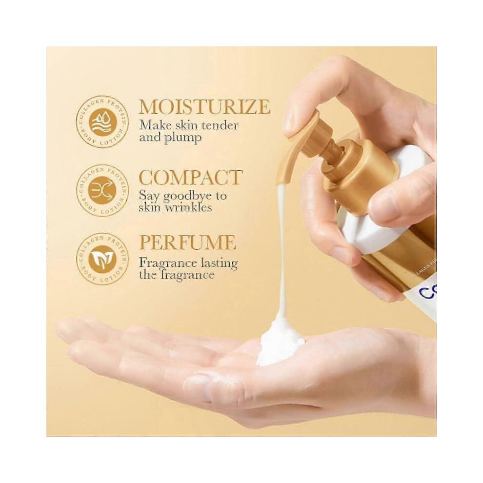 Collagen Body Lotion - Anti-Wrinkle Moisturizing Body Cream with Hydrolyzed Collagen - Body Moisturizer for Dry Skin - Smooth, Firm, and Hydrated Skin