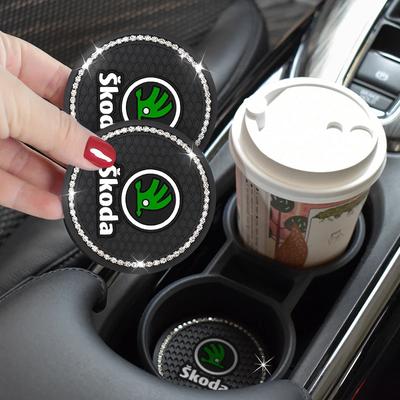 2025 Neues Auto Anti-Rutsch-Matte Diamant Waben-Untersetzer Neu Für Skoda Octavia A2 A5 A7 a Fabia Rapid Karoq Superb Kodiaq Yeti RS Sc