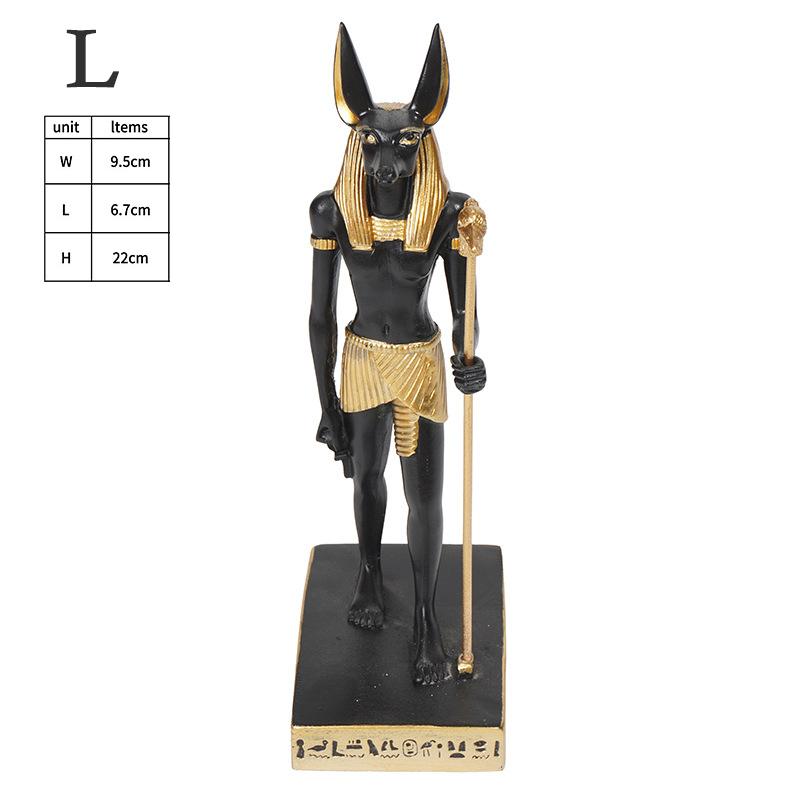 Anubis Resin Arts And Crafts Jackal Ornament Dog Pharaoh Pyramid Sculpture Egypt Travel Souvenir Home Decoration Gift