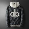 European High-End Men's White Duck Down Jacket - 2025 Winter Luxury Trend, Hooded & Lightweight Cold Protection Outerwear