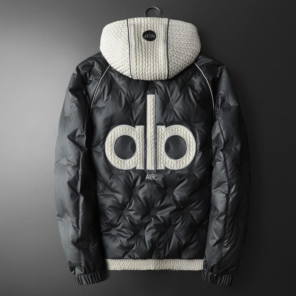 European High-End Men's White Duck Down Jacket - 2025 Winter Luxury Trend, Hooded & Lightweight Cold Protection Outerwear
