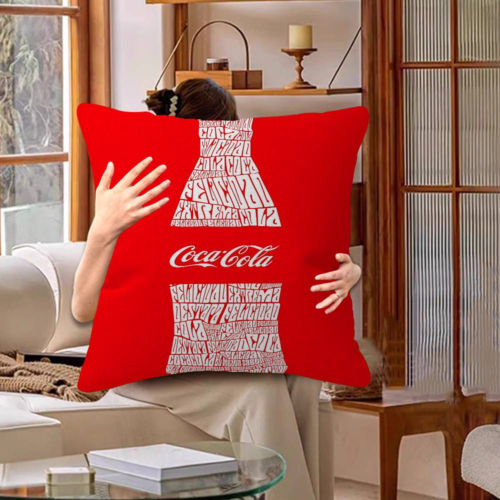 Cocacola Vintage Personalized Pillow Cover Kids Bedroom Wild Party Decor Pillowcase Kid Birthday Shower Gift