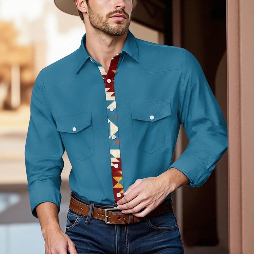 Men'S Fashionable Lapel And Shoulder Length Short Sleeved Casual Top