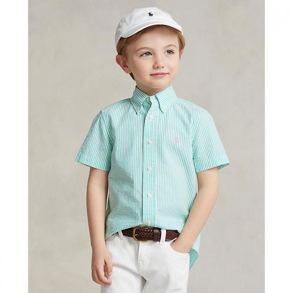 Polo Kids Stripe Seersucker Short Sleeve Shirt Cwpowovt6820373999 2T