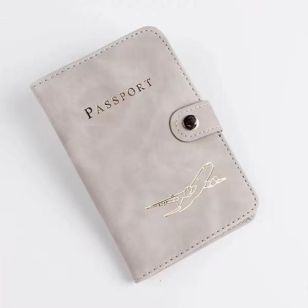 Cross-Border RFID Leather Passport Holder: Multifunctional, Portable, Anti-Theft, Anti-Scratch Card Slot Case.