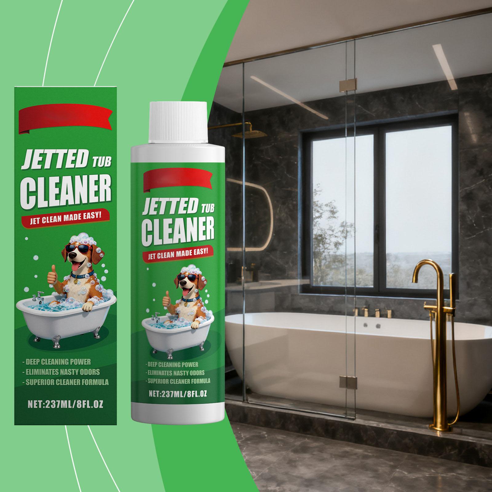 Jetted Tub Cleaner 237ML Deep Cleaning Power Eliminates Odors Superior Cleaning Formula for Whirlpool and Spa Tubs Easy to Use Liquid Solution One Size