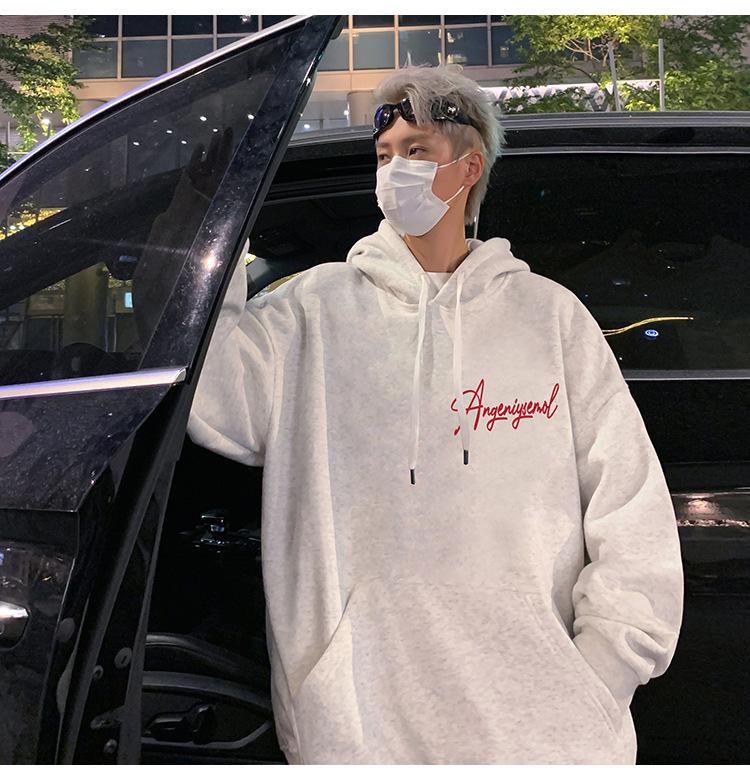 2025 Men's Oversized Casual Cotton Hoodie - Spring & Autumn Hong Kong Style
