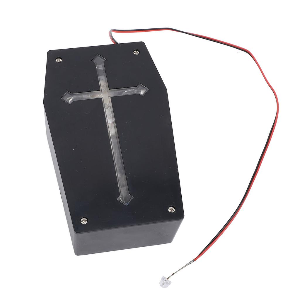LED Sound Control Coffin Box Scary Sound Speaker Coffin Board Shape Horror Screaming Sound Box
