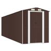 3147466 vidaXL Garden Shed Dark Brown 192x689x223 Cm Galvanized Steel