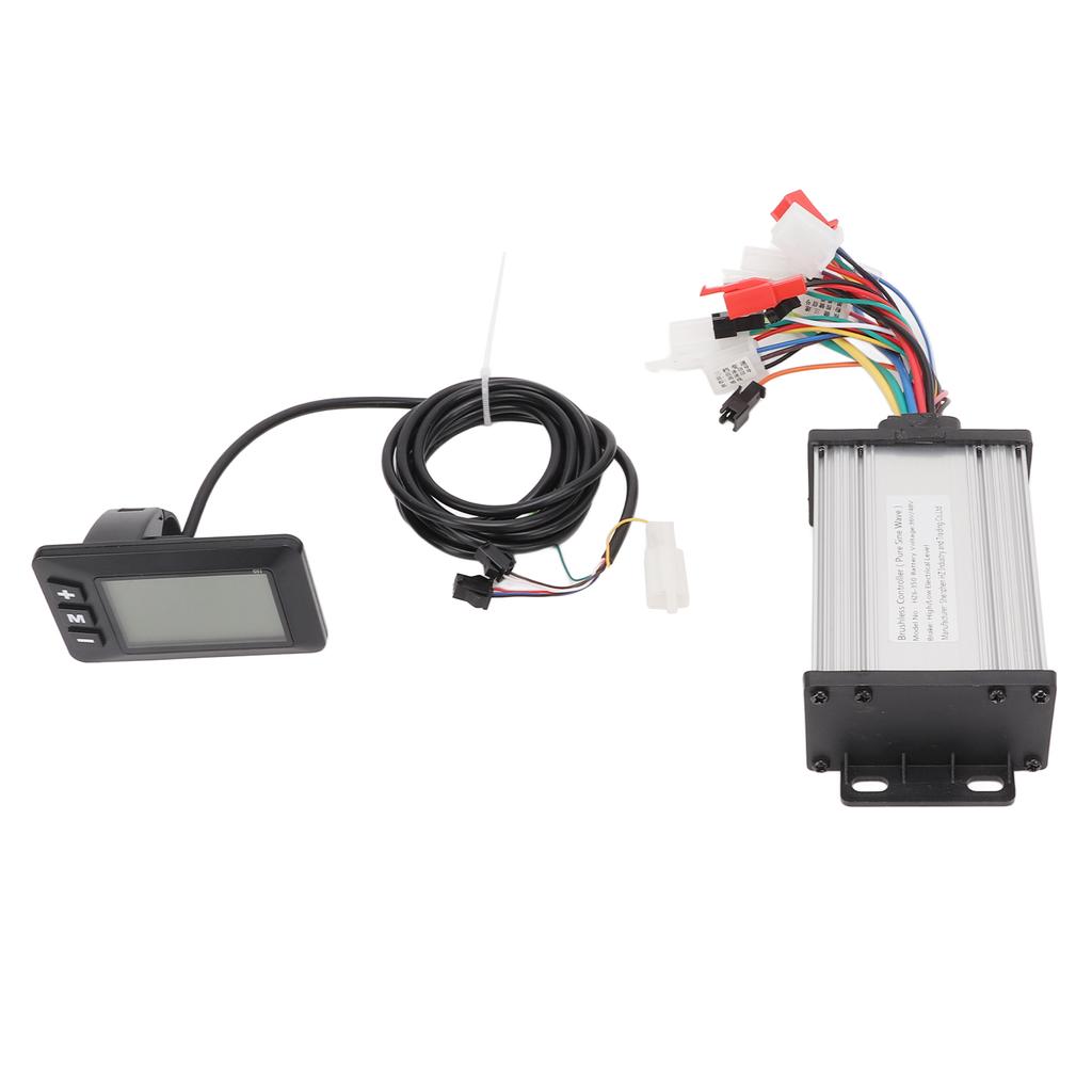 Zestaw kontrolera bezszczotkowego do roweru elektrycznego Stop Aluminium ABS 36V 48V 350W Cichy Zestaw Kontrolera z Wyświetlaczem LCD