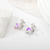 Colorful Butterfly Pierced Ear Clip Earrings
