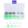200 pcs Non Slip Luminous Beads Fishing Hooks with Plastic Storage Box for Saltwater Freshwater Kit