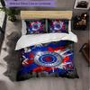Biancheria da letto a tema Rangers FC Set 3 Pezzi Copripiumino Biancheria da letto Decorativa Per Stanza Adolescenti Decorazione Casa