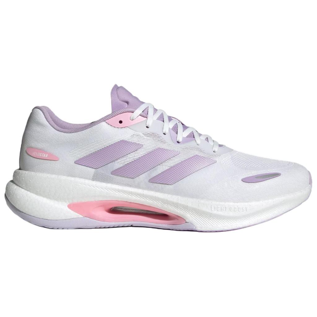 Adidas Velostar Wide Comfortable Versatile Running Shoes Women Sneakers White Purple KI6017