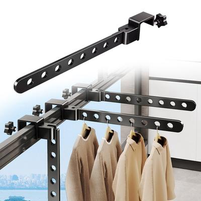 Retractable Clothes Drying Rack Foldable Wall Mounted Laundry Hanger Aluminum Garment Organizer for Balcony or Bedroom