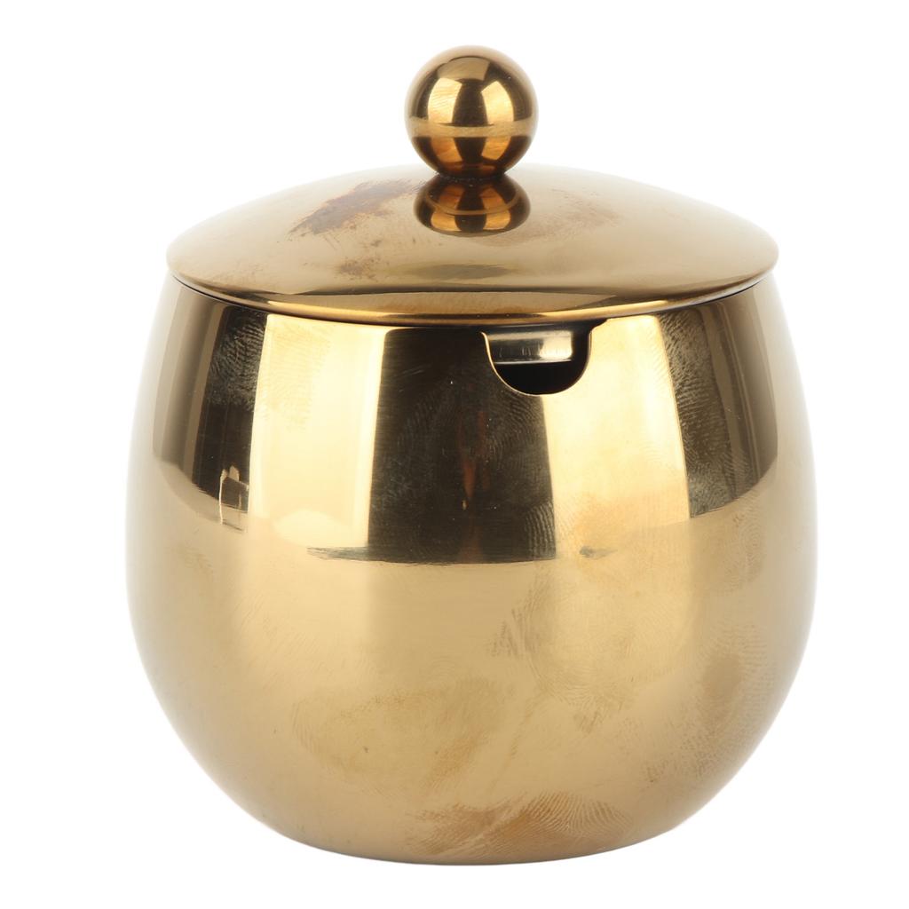 Large Stainless Steel Sugar Bowl Spice Jar With Lid Storage For Salt Candy Coffee Dishwasher Safe