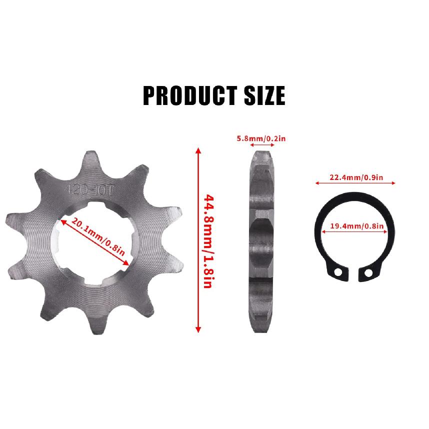 420-10T Sprocket Front Sprocket for Bike Dirt Pit Bike mini ATV 4-Wheeler Universal Motorcycle
