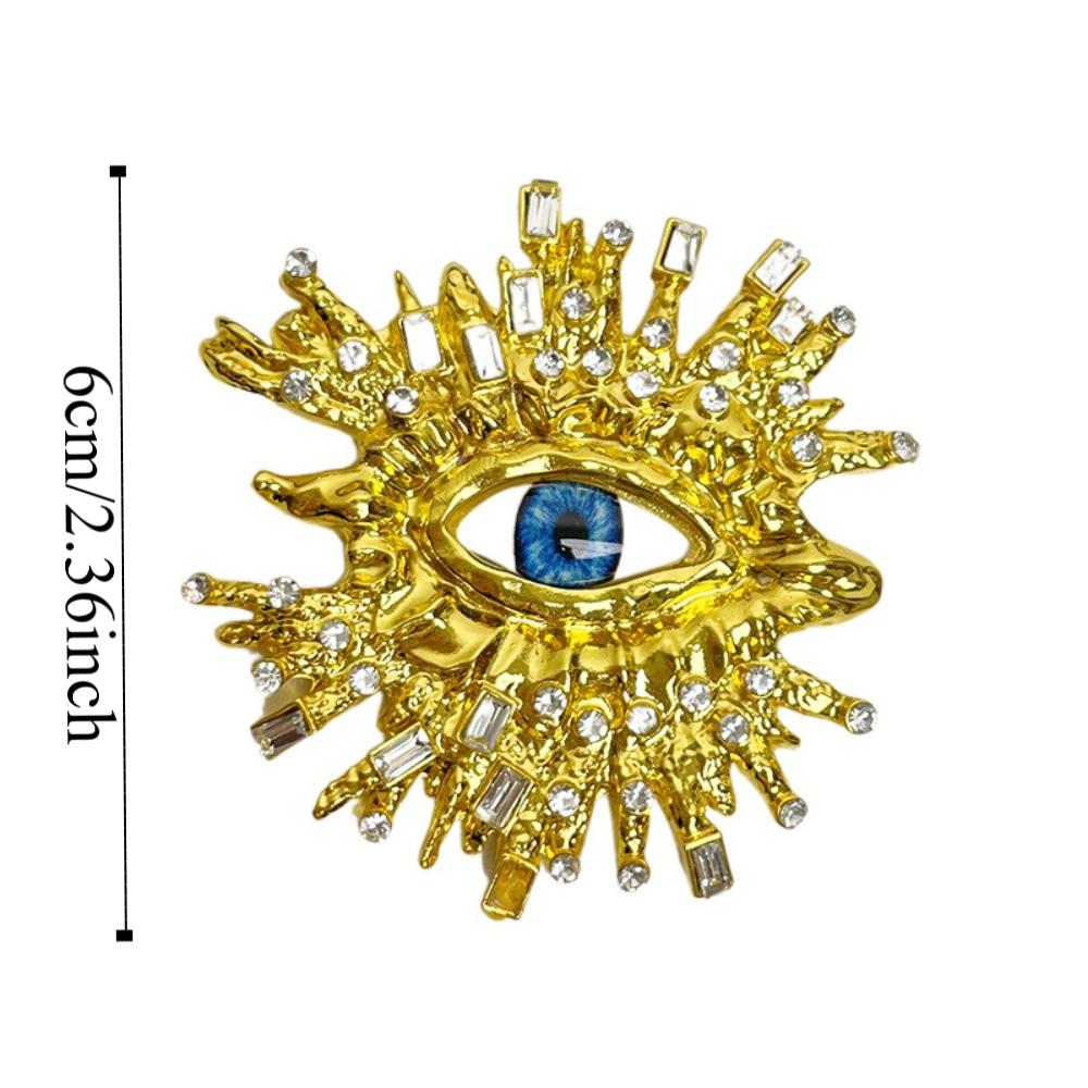 Vintage Eyes of Demon Stud Earring Tassels Woman Brooch Aesthetic Devil's Eye Ring Autumn Winter