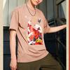 Li Ning Badfive Casual Sports Cartoon Print Loose Short Sleeve T-Shirt Men Tops Gingerbread-Brown AHSQ935-1