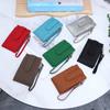 Genuine leather women zipper purse brand design coin purse id card holder Cowhide ladies wallets panelled money wristlet bags