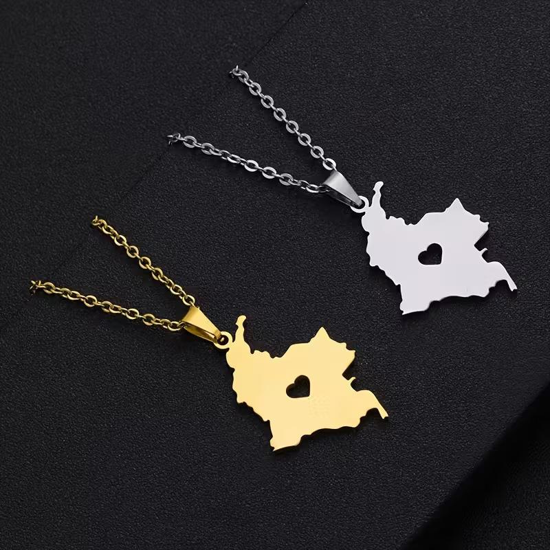 Venezuela Map Pendant Necklace for Men and Women Necklace Sweater Chain Necklace Jewelry