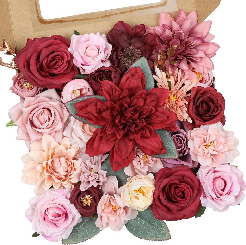 Simulation Flower Box Diy With Flower Pole Rose Box Hand Bouquet Wedding Christmas Home Decoration