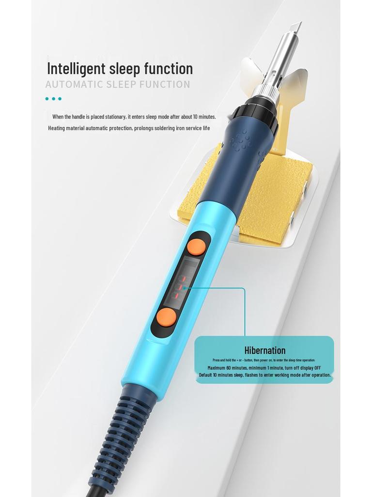 Portable 90W High-Power White Light Electric Soldering Iron BK606 for Household Electronic Repair.