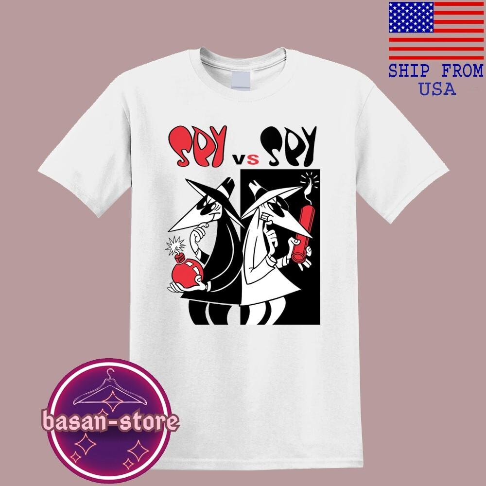 Spy vs Spy Men#039;s White Size S5XL Unisex T-Shirt XXXXL