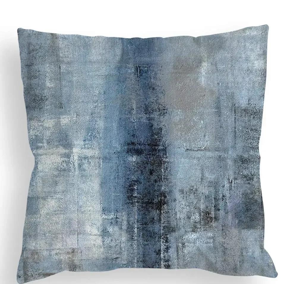 

Nordic Blue Grey Abstract Linen Pillowcase Living Room Sofa Cushion Cover _ Home Decoration Pillowcase _ CustomizableLK-- ,(1) 30x30cm