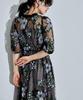 Niana Flower Embroidery Party Wedding Embroidered Size L Dress, Dress, Dress, Lace, Black,