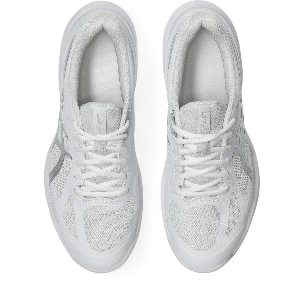 Asics COURT HUNTER FF 1072A112 Indoor Sports Size 102 Size E Women's Shoes, (White/Pure Silver), 23.0 Cm,