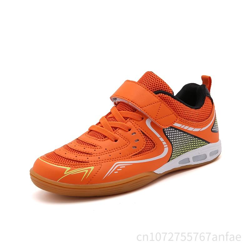 

Anti-Slip Badminton Shoes for Children Magic Tape Pingpong Shoe Professional Training Competition Shoe Wear Resistant Breathable 29