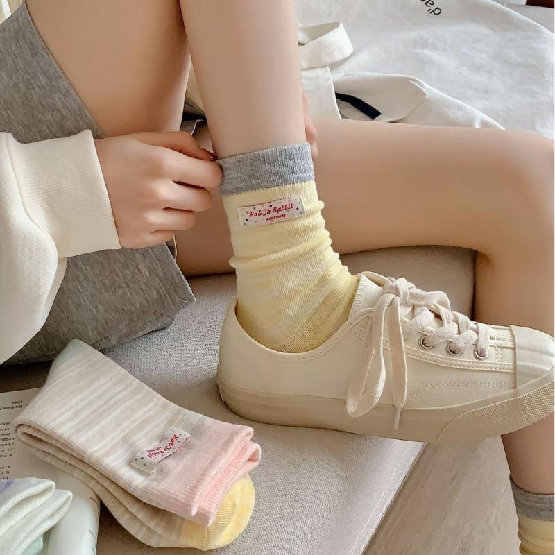 Women's Autumn New Fashion Design Mid - Tube Cotton Socks