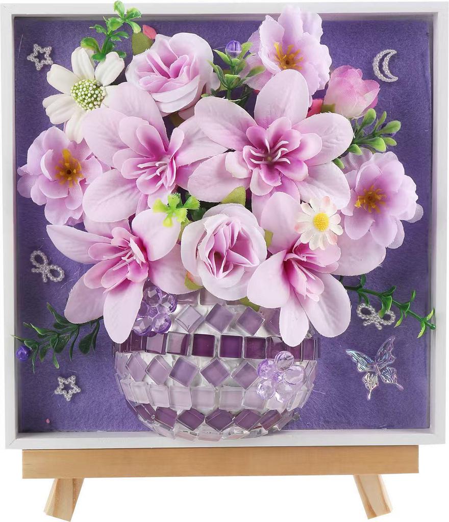 Children's 3D Mosaic Vase DIY Kit - Team Activity & Mother's Day Gift