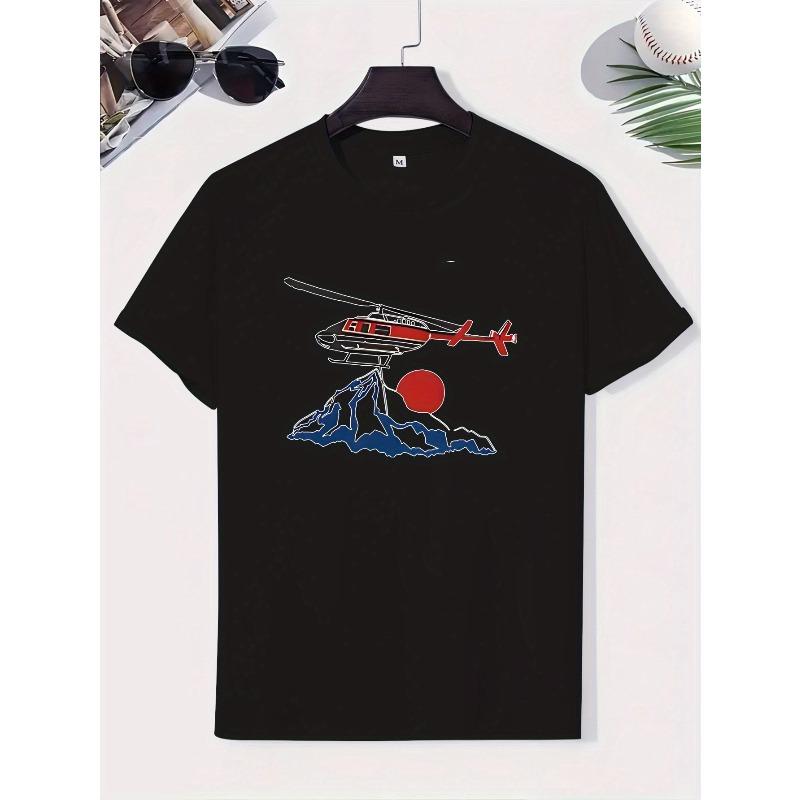 Men'S Summer Short-Sleeve T-Shirts , Stylish And Trendy Printed Shirts for Young Males, Perfect for Casual Wear In Spring And Summer with a Round Neck
