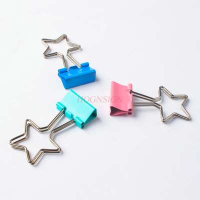 10pcs New Pentagram Long Tail Clip Cute Long Tail Clip Color Long Tail Clip Shaped Long Tail Clip Office Clip