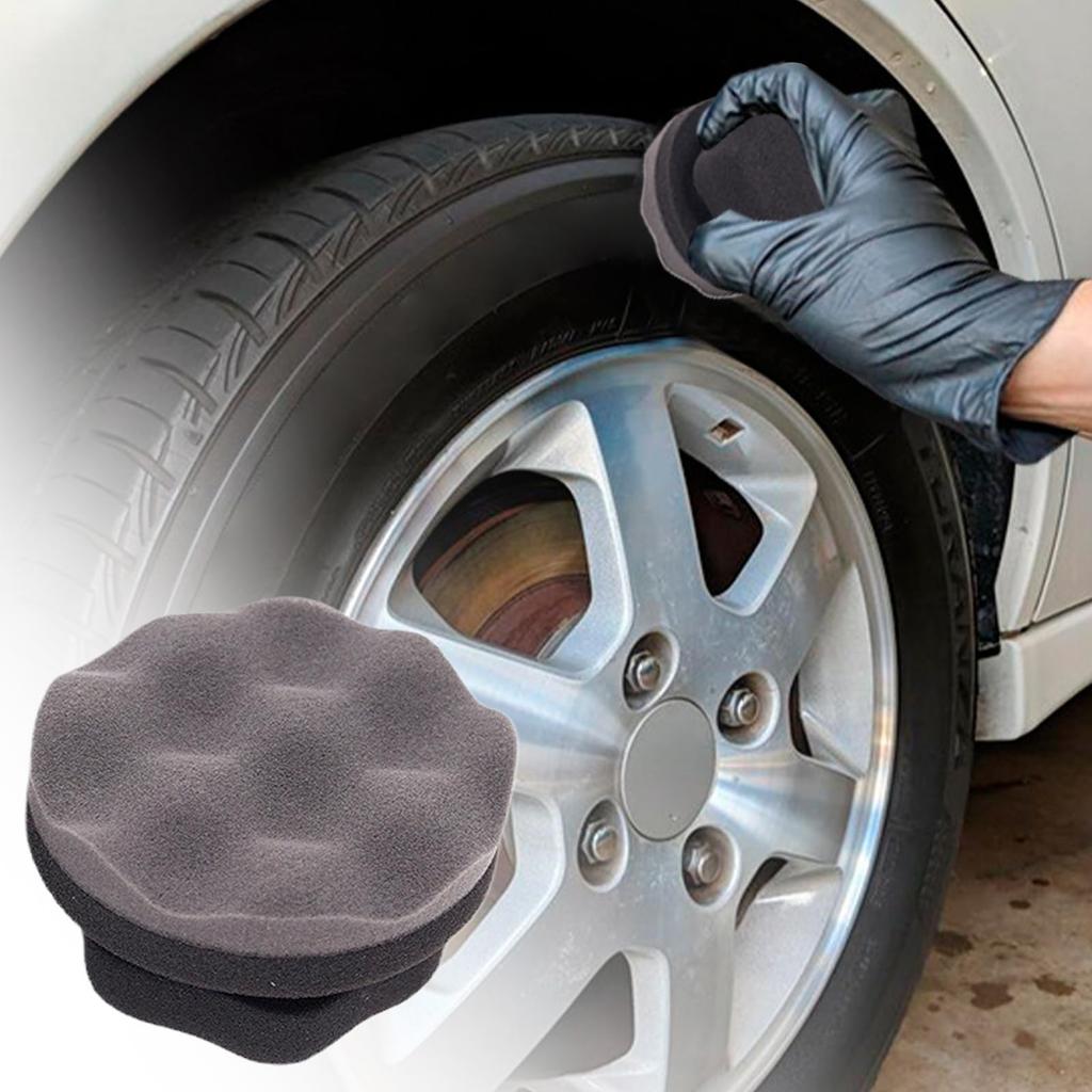 Car Tire Cleaning Sponge, Car Soft Shine Brush, Tire Sponge, High Density Urethane,