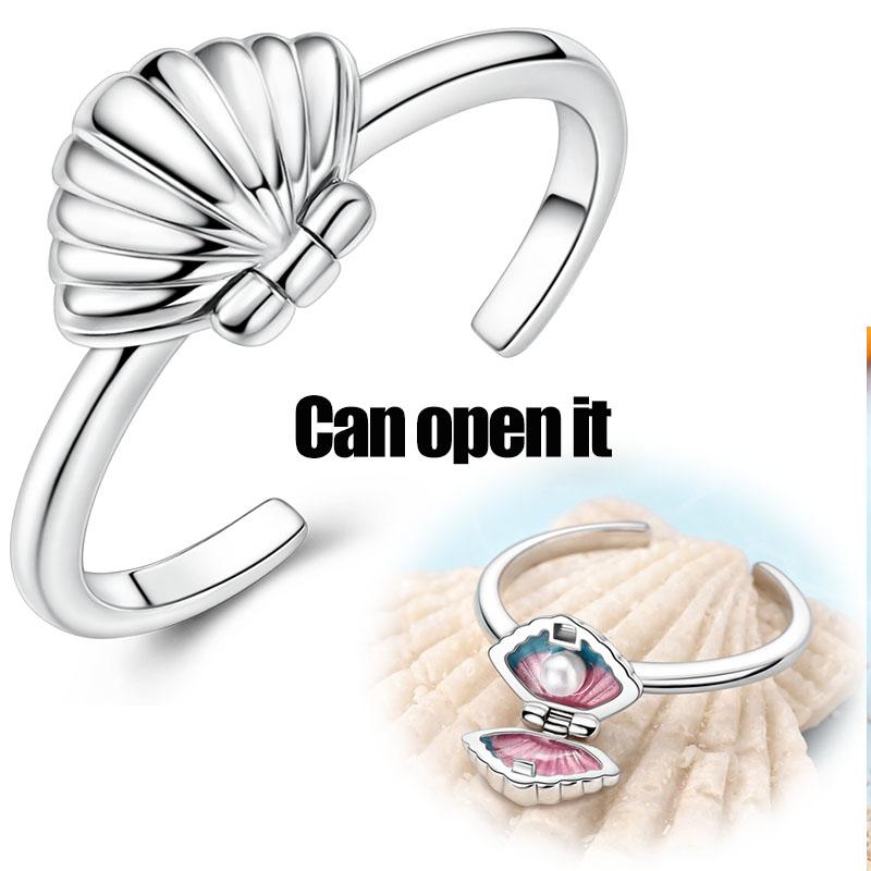 Real 925 Silver Feather Butterfly Flower Sun Moon Animal Design Open Rings Fit For Wedding Party Fine Jewelry