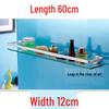 60cm Badezimmer Glasregal & Spiegelhalter – Einzelne Ebene