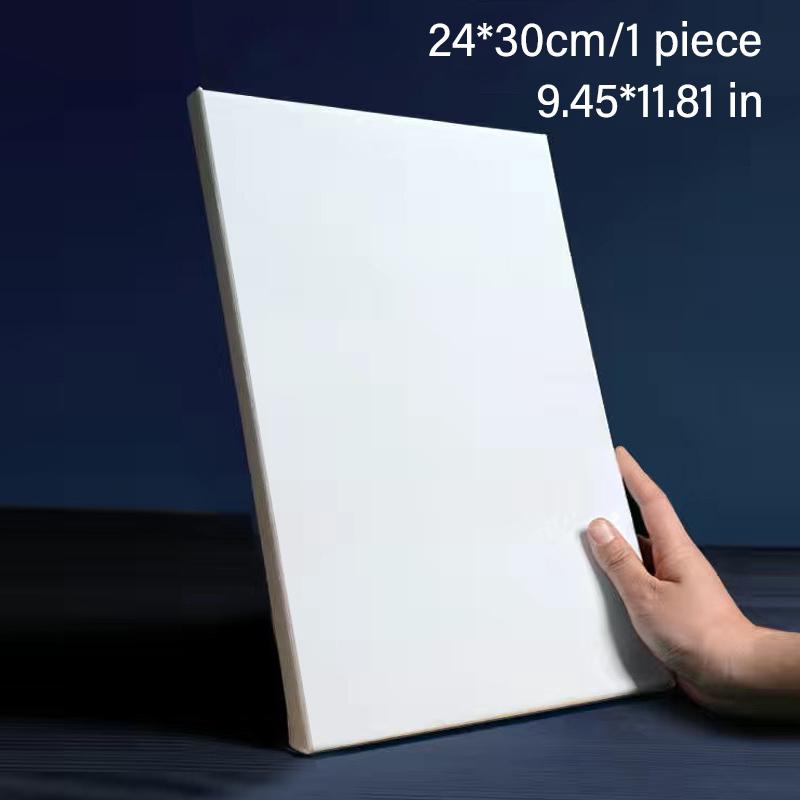 Panou de Desen din Pânză Albă, Cadru din Lemn cu Pânză de Bumbac, Potrivit Pentru Acrilic, Guașă, Practică de Pictură, Creație, Materiale de Artă, HB-05, 1 Bucată