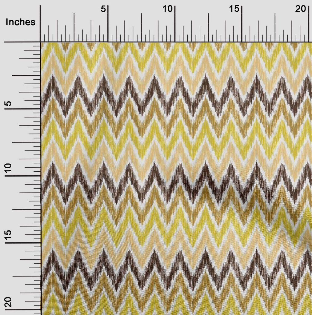 oneOone Cotton Flex Fabric Chevron Ikat Print Sewing Fabric BTY 40 Inch Wide