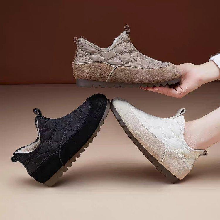 Snow Boots Winter Velvet Thickened Waterproof Versatile Women's Shoes 2025 Popular Short Boots Soft Sole Soft Surface Comfortable Cotton Shoes