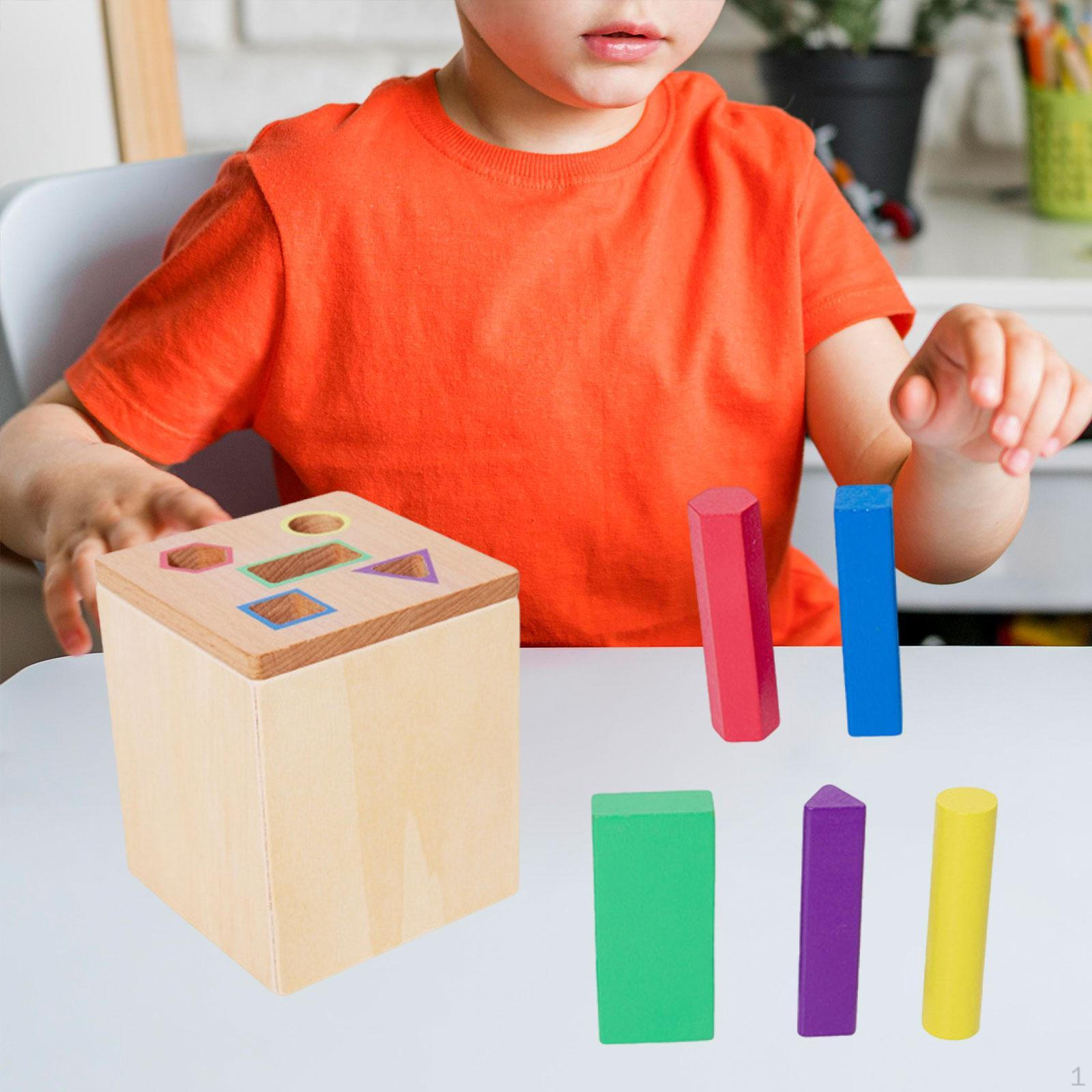 

Игрушка для сортировки фигур из дерева, образовательная коробка для детей, сенсорная активность для детей от 1 до 3 лет, идея для подарка Shape