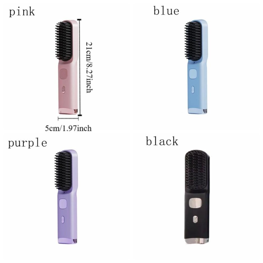 Type-C Rechargeable Straight Hair Comb 140-200C° Wireless Hair Straightener  Home Salon