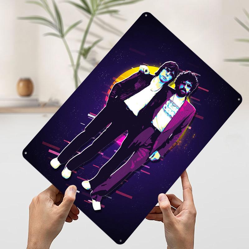 

80s Retro Music Tin Plaque Poster Customized Wall Art Retro Vintage Metal Signs for Man Cave Interior Decoration Living Room 7.9x11.8In(20x30cm)