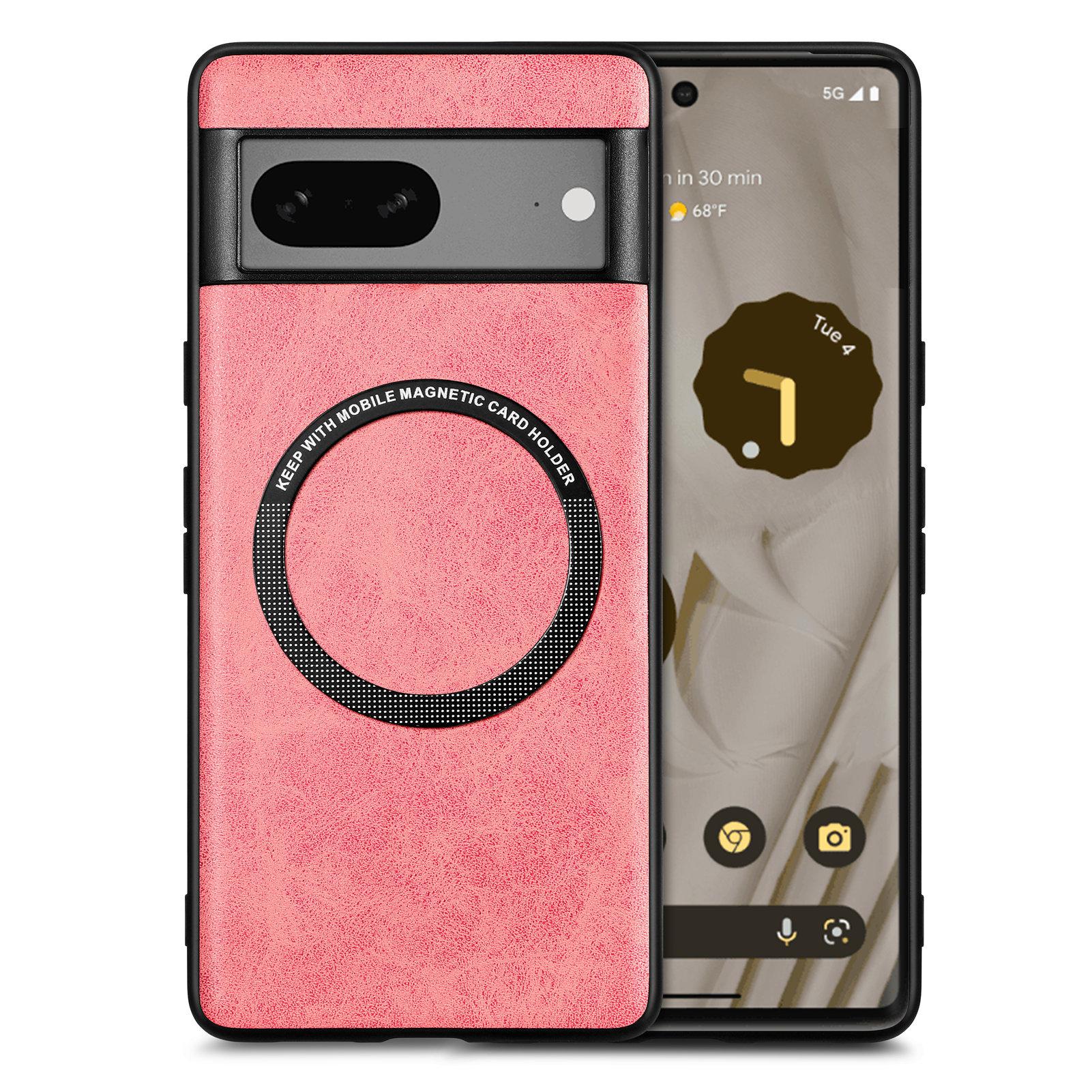 

Magnetic Leather Case for Google Pixel 7 Pro 7Pro 7 Wireless Charge Magnet Adsorption Cover Shockproof Ultra Thin Funda Coque for Pixel 7 Pro гарячі рожевого кольору