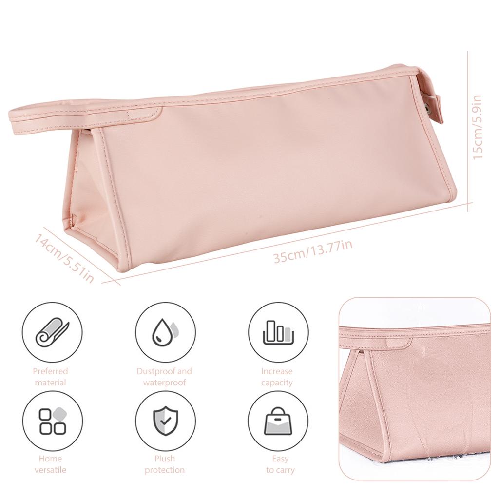 Hair Dryer Case Waterproof Hair Dryer Storage Case PU Leather Storage Bag Portable Travel Carrying Case Storage Organizer
